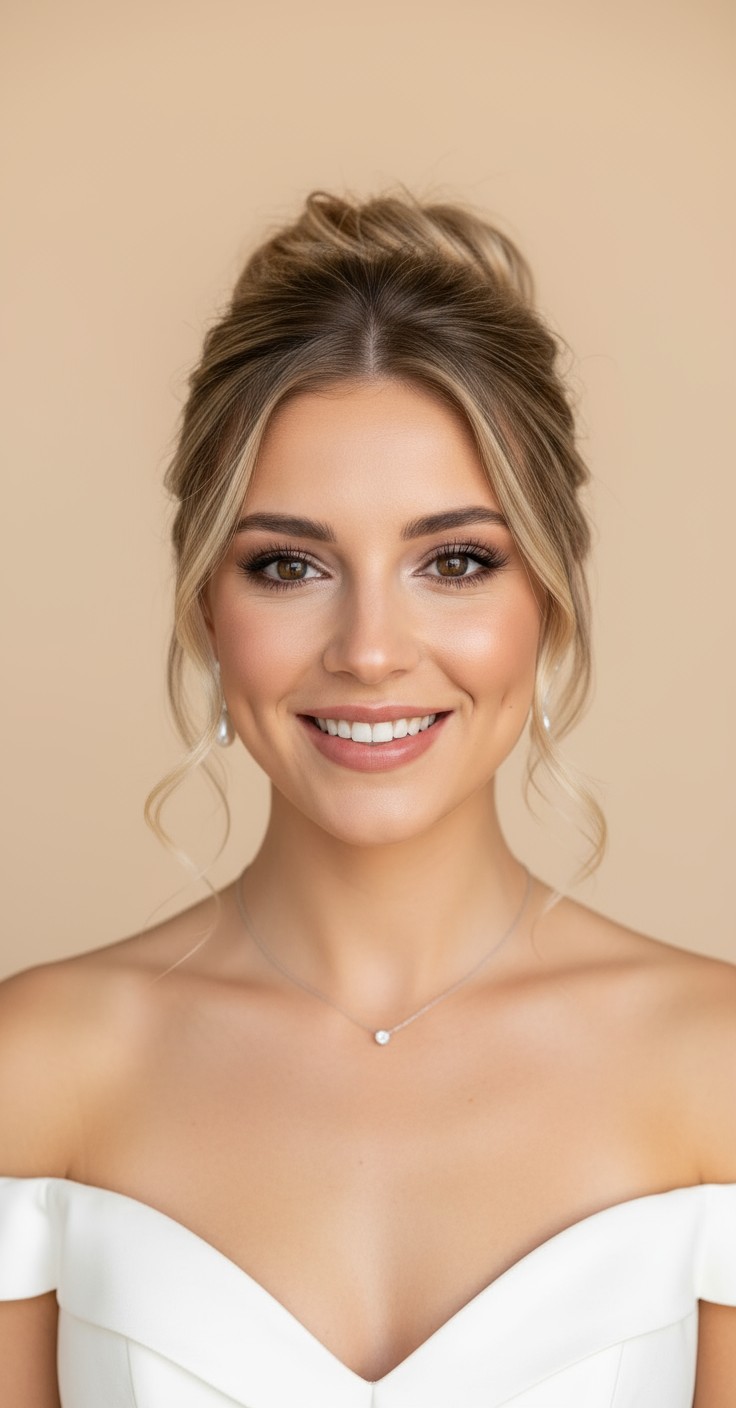 After Side Messy Bun For Wedding